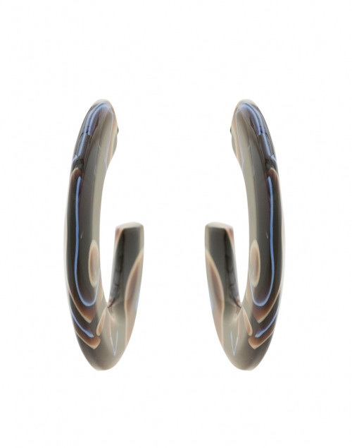 Product image - Pono by Joan Goodman - Gia Blue and Brown Resin Hoop Earrings