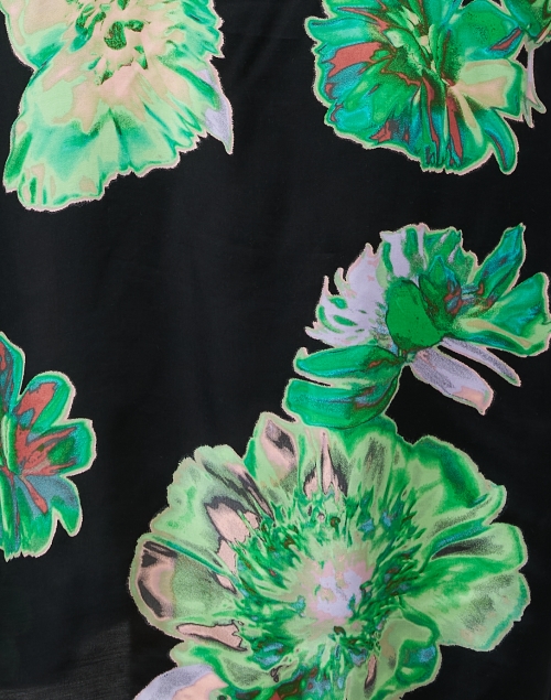 Fabric image - Marc Cain - Black and Green Floral Print Dress