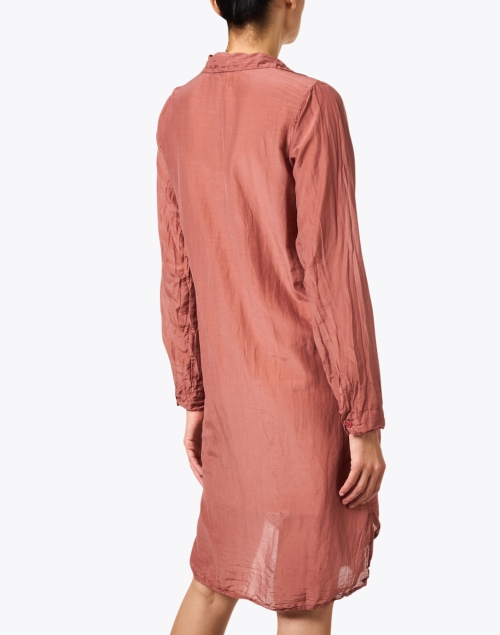 Back image - CP Shades - Dusty Rose Cotton Silk Shift Dress