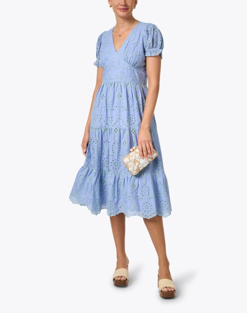 Look image - Sail to Sable - Blue and Green Eyelet Cotton Dress