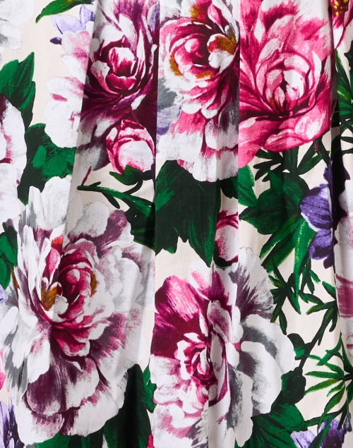 Fabric image - Samantha Sung - Audrey Pink Floral Print Stretch Cotton Dress