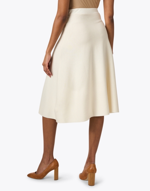 Back image - Allude - Ivory Wool Midi Skirt