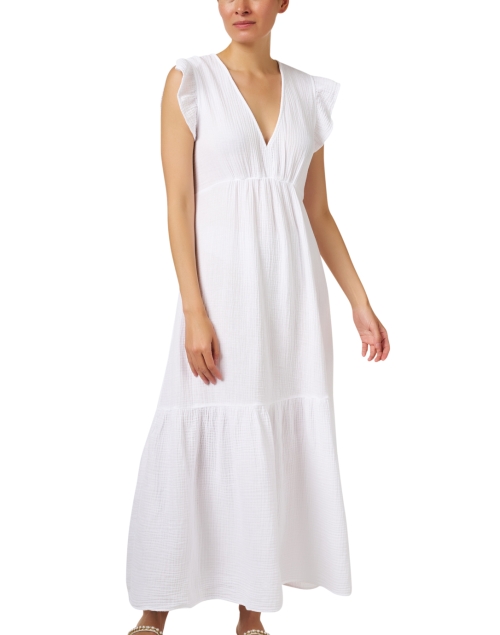 Front image - Honorine - White Maxi Dress