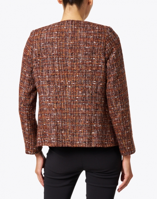 Back image - Helene Berman - Rust Lurex Tweed Scalloped Jacket