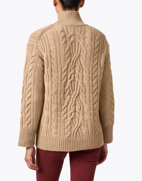 Back image - Vince - Camel Wool Cashmere Turtleneck Sweater