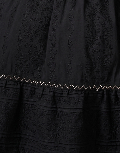 Fabric image - Figue - Rayne Black Embroidered Cotton Dress