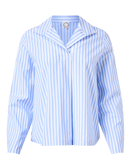 Product image - Ines de la Fressange - Noa Blue and White Stripe Cotton Blouse