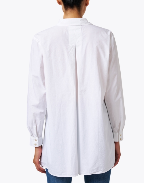 Back image - Eileen Fisher - White Cotton Tunic Top