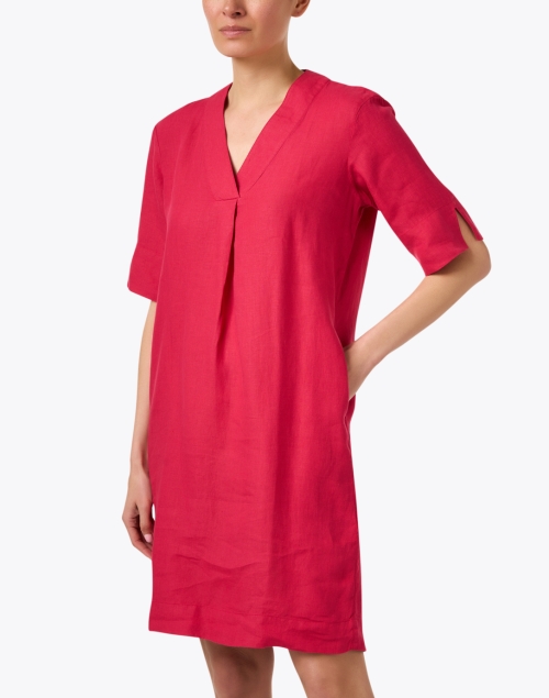 Front image - Saint James - Rose Pink Linen Dress