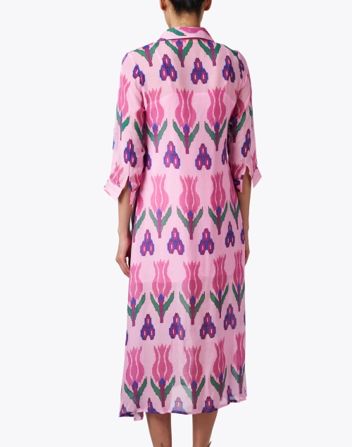 Back image - Oliphant - Sumba Pink Printed Shirt Dress