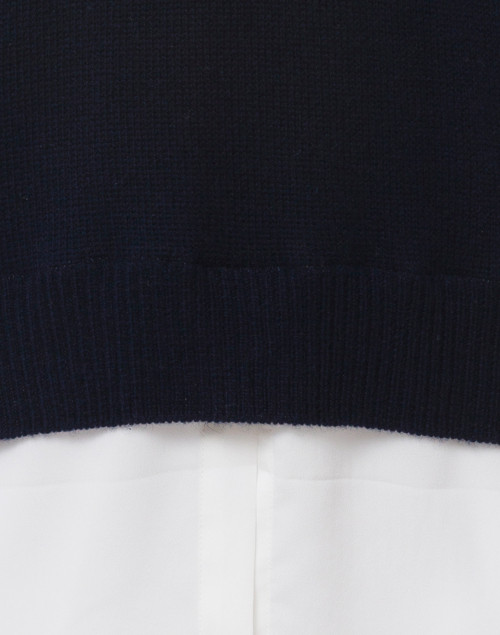 Fabric image - Brochu Walker - Midnight Navy Sweater with White Underlayer