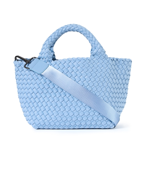 Back image - Naghedi - St. Barths Light Blue Mini Solid Woven Handbag