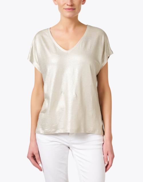 Front image - Majestic Filatures - Ivory Metallic Shirt