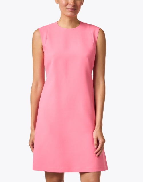 Front image - Lafayette 148 New York - Pink Wool Keyhole Back Dress