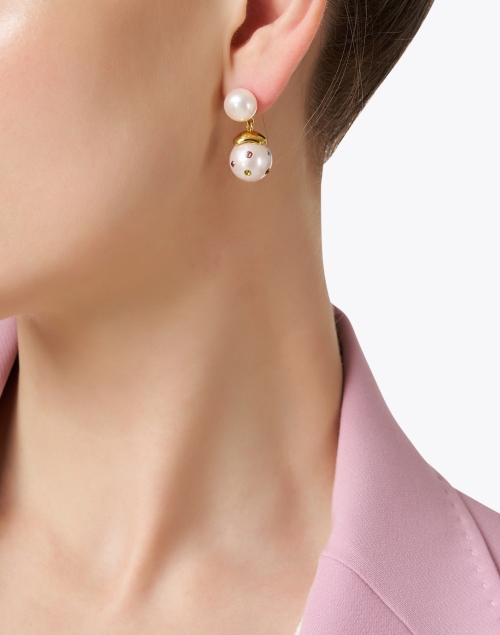 Confetti Pearl Drop Earrings