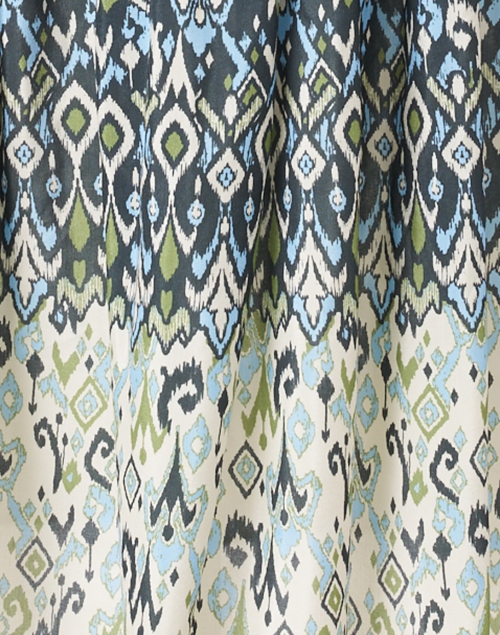 Shoshanna - Mirza Seafoam and Blue Ikat Printed Dress