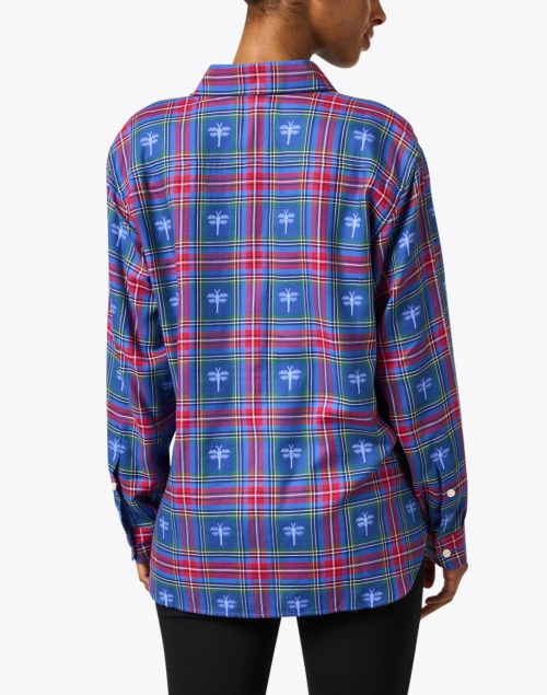 Back image - Hinson Wu - Halsey Blue and Red Plaid Shirt