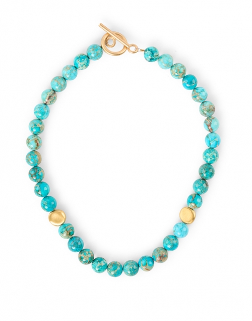 Product image - Deborah Grivas - Turquoise and Gold Nugget Beaded Necklace