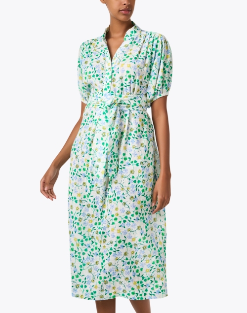 Front image - Soler - Villamarie Green Floral Print Dress