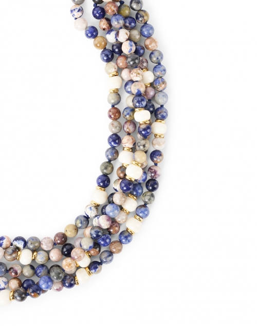 Fabric image - Nest - Blue Sodalite and Bone Multistrand Necklace