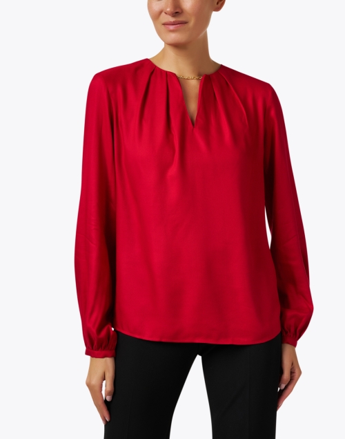 Front image - Caliban - Red Chain Blouse