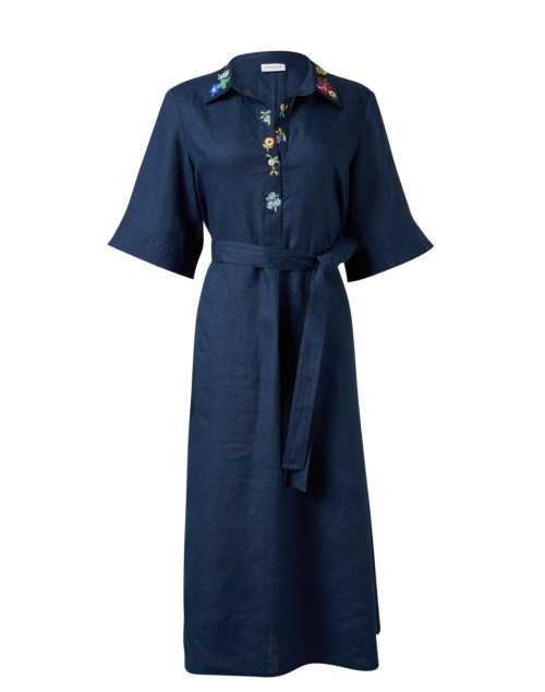 Megan Park Maisie Navy Floral Embroidered Dress