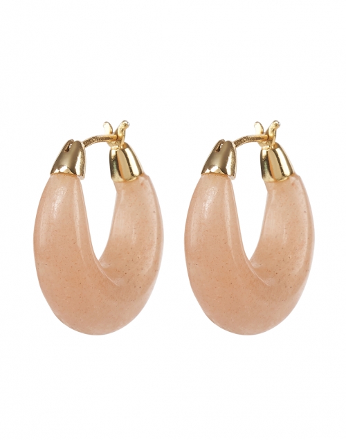 Loeffler Randall - Dorthea Light Blush Stone Hoop Earrings