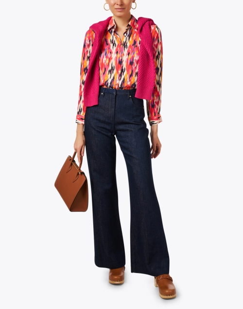 Irina Multi Ikat Print Blouse