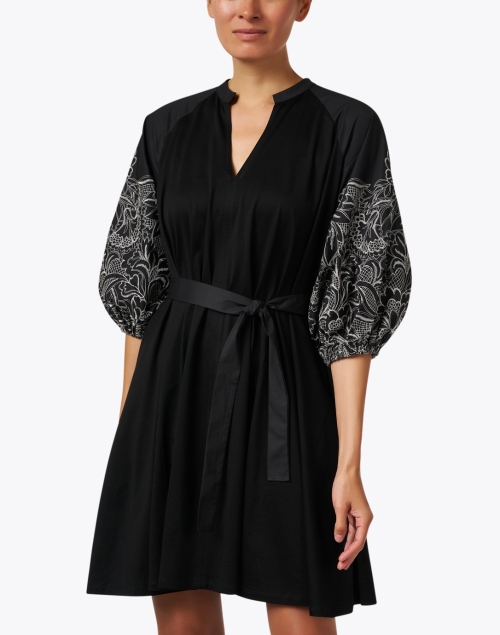 Front image - Weekend Max Mara - Fingere Black Cotton Dress