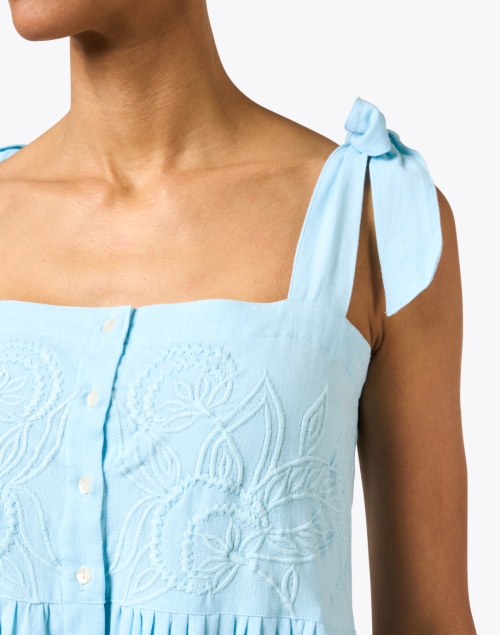 Extra_1 image - Juliet Dunn - Blue Embroidered Cotton Dress