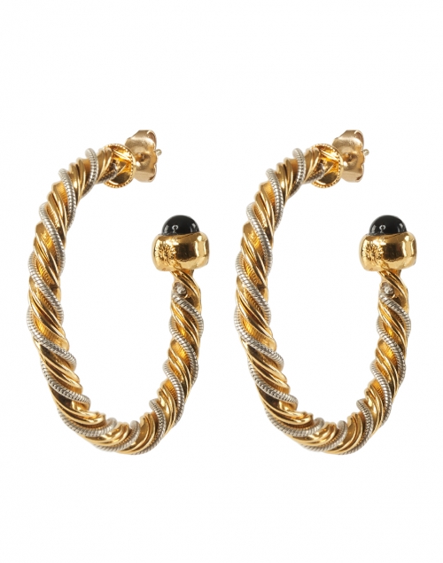 Product image - Gas Bijoux - Gold and Silver Intertwined Hoop Earrings