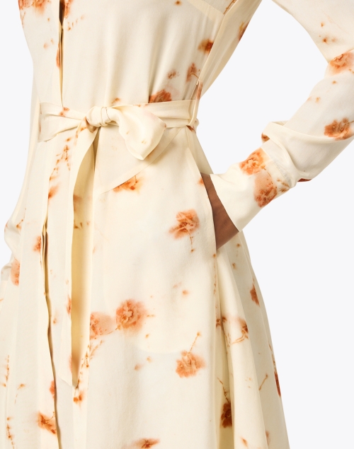 Extra_1 image - Jason Wu - Cream and Orange Print Silk Dress