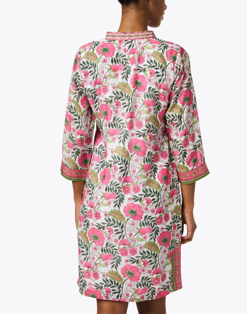 Back image - Bella Tu - Pink Print Tunic Dress
