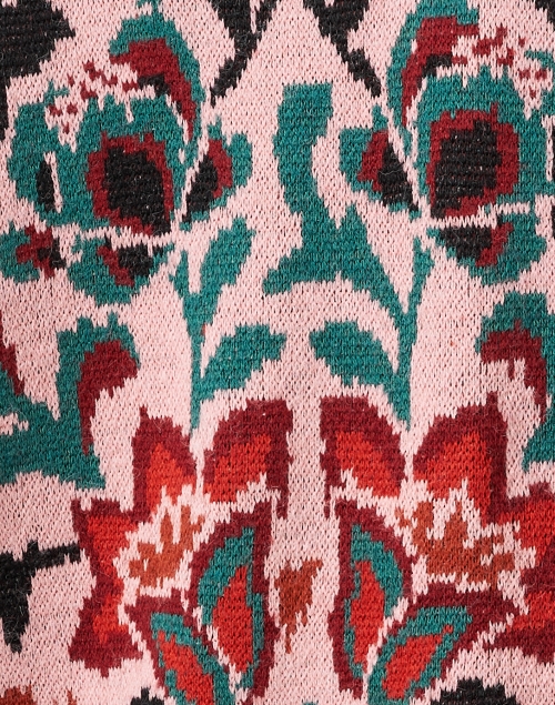 Fabric image - Farm Rio - Blue and Pink Multi Intarsia Cardigan