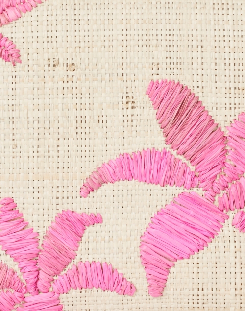 Fabric image - Kayu - Sierra Pink Embroidered Raffia Clutch