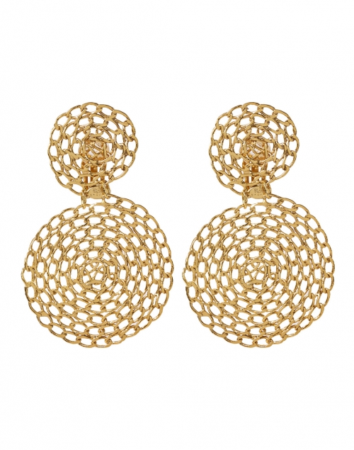 Gas Bijoux - Onde Gourmette Gold Drop Clip-On Earrings
