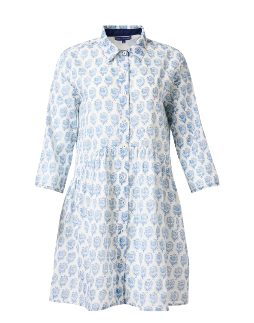 Product image - Ro's Garden - Deauville Blue and White Print Shirt Dress