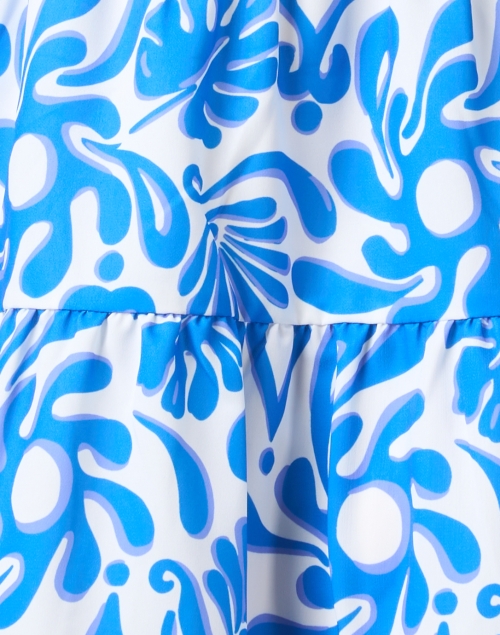 Fabric image - Sail to Sable - Blue Splash Print Tiered Dress