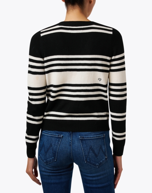 Back image - Chinti and Parker - Black and Cream Striped Sweater