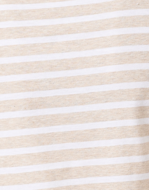 Fabric image - Saint James - Minquidame Beige and White Striped Cotton Top