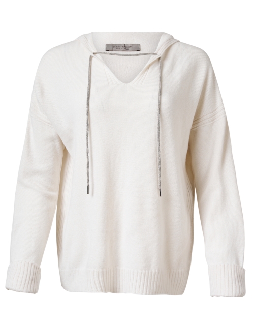 Product image - D.Exterior - White and Silver Pullover Hoodie Sweater