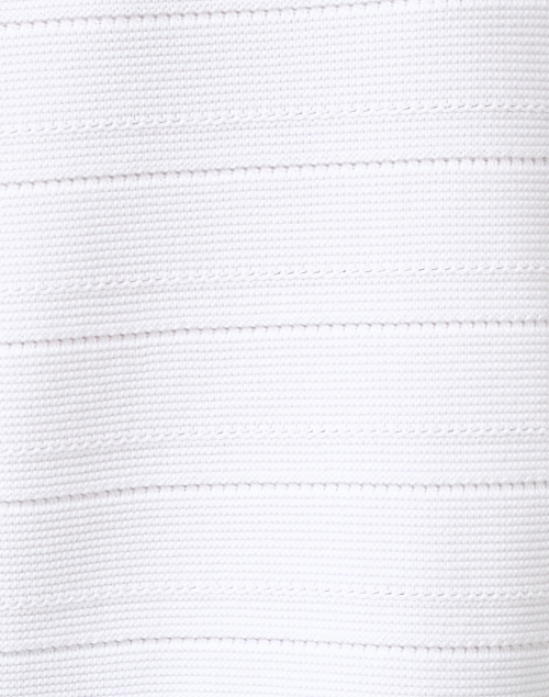 Fabric image - Kinross - White Cotton Garter Stitch Stripe Sweater