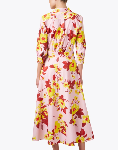 Back image - Sara Roka - Dralla Pink Multi Print Dress