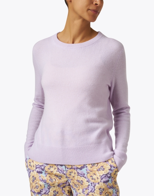 Front image - White + Warren - Lilac Cashmere Sweater