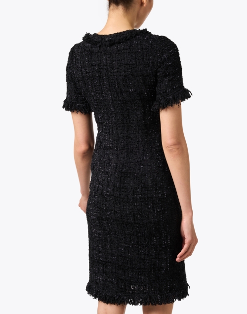 Back image - Santorelli - Marva Black Tweed Dress