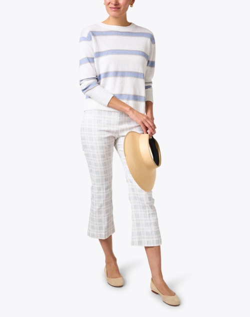 Look image - Kinross - White and Blue Striped Linen Sweater