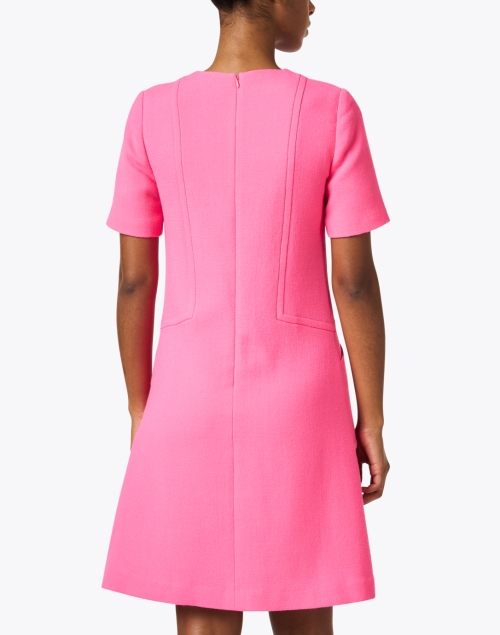 Back image - Jane - Pia Pink Wool Crepe Shift Dress