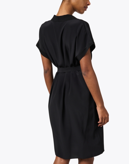 Back image - Joseph - Rosemoore Black Silk Polo Dress