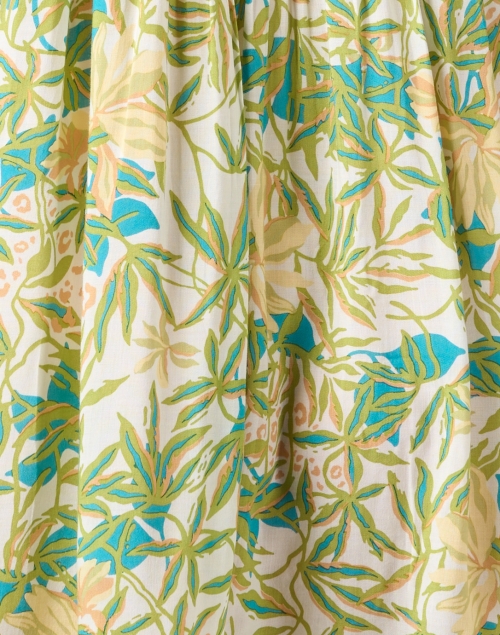 Fabric image - Poupette St Barth - Sasha Yellow and Green Floral Mini Dress