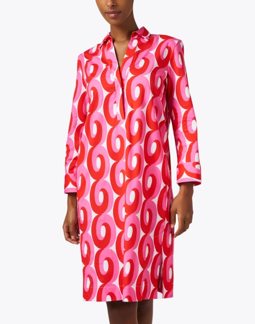 Front image - Caliban - Pink and Orange Print Dress
